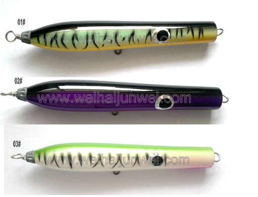 China Señuelo de pesca manufacturado 60g 16cm señuelo de madera señuelo duro señuelo popper para pesca de curricán de peces grandes proveedor
