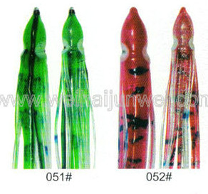 China Falda suave de calamar color de cebo de pesca: 45#~55# tamaño:3"~15" proveedor