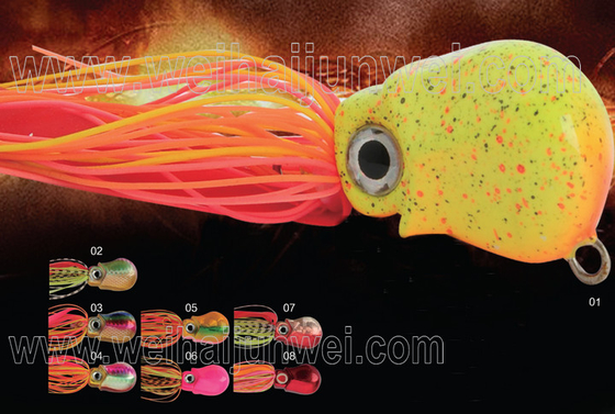 China Nuevo diseño mejor venta 40g~120g señuelo de pesca con jig de goma JWRBJG02 proveedor