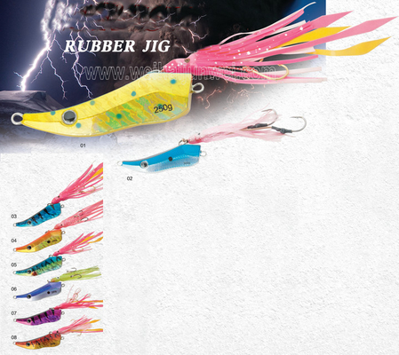 China Nuevo diseño mejor venta 60g~400g de caucho Jig cebo de pesca señuelo JWRBJG04 proveedor