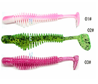 Nuevo diseño, la mejor venta, señuelo de pesca blando de 2.45" y 3.25", con muchas opciones de color proveedor