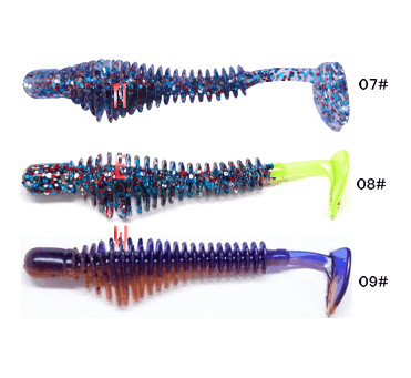 Nuevo diseño, la mejor venta, señuelo de pesca blando de 2.45" y 3.25", con muchas opciones de color proveedor