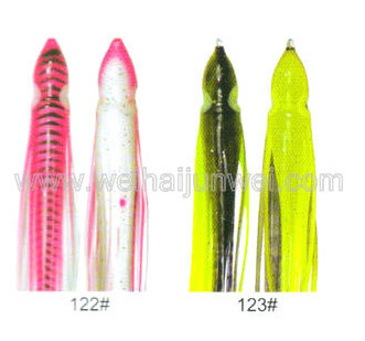 Señuelo de pesca de falda de calamar blando color: 122#~152# tamaño: 3"~15" proveedor