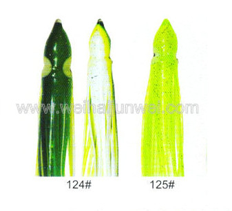 Señuelo de pesca de falda de calamar blando color: 122#~152# tamaño: 3"~15" proveedor