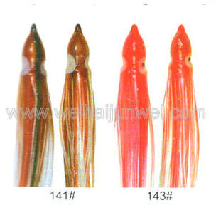 Señuelo de pesca de falda de calamar blando color: 122#~152# tamaño: 3"~15" proveedor