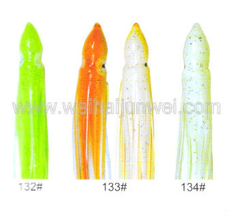 Señuelo de pesca de falda de calamar blando color: 122#~152# tamaño: 3"~15" proveedor