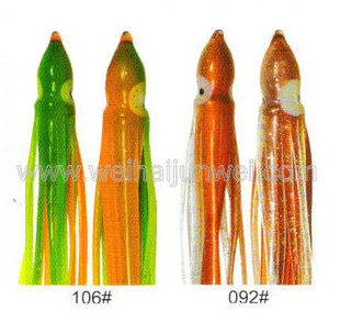 Falda suave de calamar, señuelo para pescar tamaño: 3"~15" color: 81#~92# proveedor