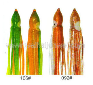 Falda suave de calamar, señuelo para pescar tamaño: 3"~15" color: 81#~92# proveedor