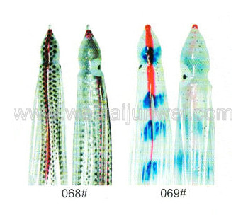 Falda de calamar suave color de cebo de pesca: 68#~80# tamaño:3"~15" proveedor
