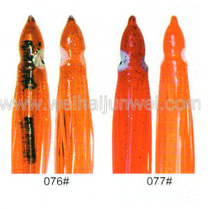 Falda de calamar suave color de cebo de pesca: 68#~80# tamaño:3"~15" proveedor