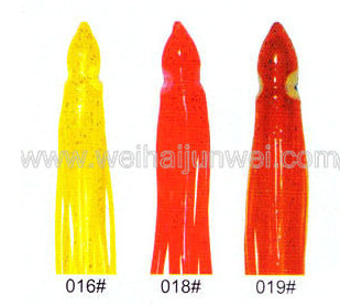 Color de señuelo de pesca de falda de calamar suave: 16#~32# tamaño: 3"~15" proveedor