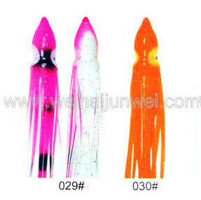 Color de señuelo de pesca de falda de calamar suave: 16#~32# tamaño: 3"~15" proveedor