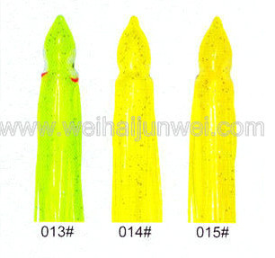Color del señuelo de pesca de falda de calamar blando: 01#~15# tamaño: 3"~15" proveedor