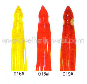 Color del señuelo de pesca de falda de calamar blando: 01#~15# tamaño: 3"~15" proveedor