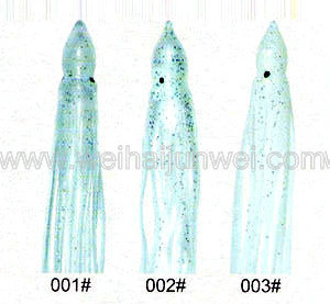 Color del señuelo de pesca de falda de calamar blando: 01#~15# tamaño: 3"~15" proveedor