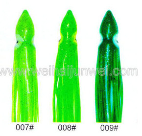 Color del señuelo de pesca de falda de calamar blando: 01#~15# tamaño: 3"~15" proveedor