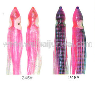 Mejor venta Falda suave de calamar señuelo de pesca color: 155#~330# tamaño:3"~15" proveedor