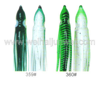 Señuelo de pesca de falda de calamar suave color: 332#~409# tamaño: 3"~15" proveedor
