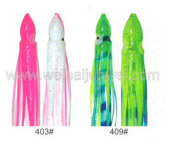 Señuelo de pesca de falda de calamar suave color: 332#~409# tamaño: 3"~15" proveedor