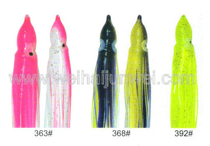 Señuelo de pesca de falda de calamar suave color: 332#~409# tamaño: 3"~15" proveedor