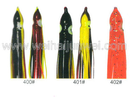 Señuelo de pesca de falda de calamar suave color: 332#~409# tamaño: 3"~15" proveedor