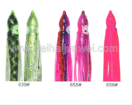 Señuelo de pesca de falda de calamar suave color: 414#~660# tamaño: 3"~15" proveedor