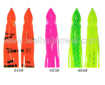 Señuelo de pesca de falda de calamar suave color: 414#~660# tamaño: 3"~15" proveedor