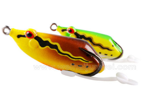 La mejor venta nueva 55mm 12g anzuelo de acero inoxidable rana de boca estrecha y blanda proveedor