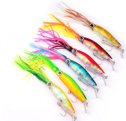 Señuelo de pesca con forma de pulpo y calamar ABS, anzuelo de manivela, camarón con anzuelo #1/0 proveedor