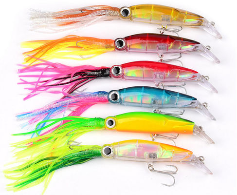 Señuelo de pesca con forma de pulpo y calamar ABS, anzuelo de manivela, camarón con anzuelo #1/0 proveedor