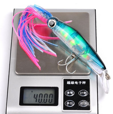 Señuelo de pesca con forma de pulpo y calamar ABS, anzuelo de manivela, camarón con anzuelo #1/0 proveedor
