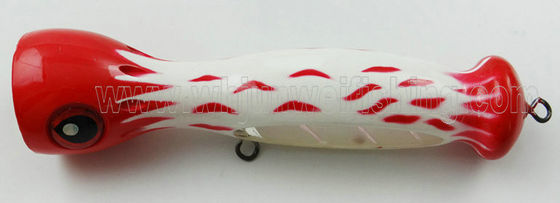 Nuevo estilo 13cm 48g señuelo de pesca popper de madera, señuelo duro popper, señuelo de curricán proveedor