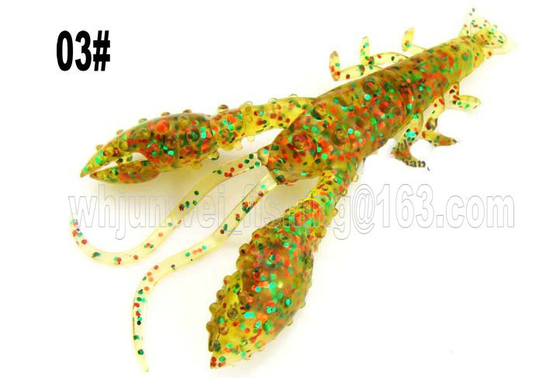 Nueva mejor venta 9.5cm/8g 5 tipos de colores señuelo de pesca de camarón blando artificial proveedor