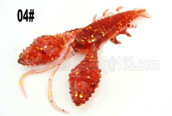 Nueva mejor venta 9.5cm/8g 5 tipos de colores señuelo de pesca de camarón blando artificial proveedor