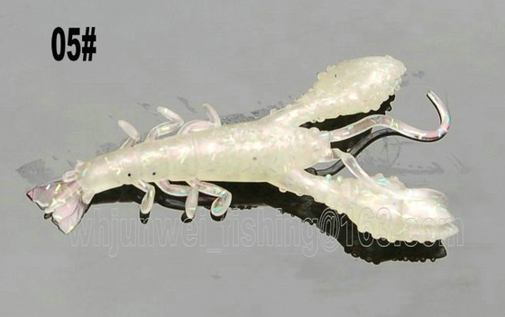 Nueva mejor venta 9.5cm/8g 5 tipos de colores señuelo de pesca de camarón blando artificial proveedor