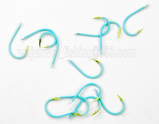 Ganchos de pesca de colores Muti de oro, negro, plata, azul y marrón proveedor