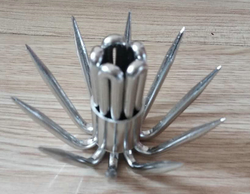 nuevos anzuelos de paraguas para señuelos de calamar de acero inoxidable de 4,0 mm y 5 barras proveedor