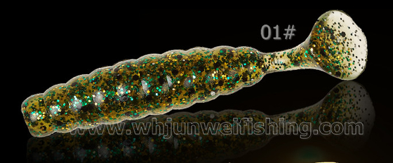 Señuelo de pesca artificial de plástico blando Grubs de 6 cm y 3,2 g con cola en T proveedor