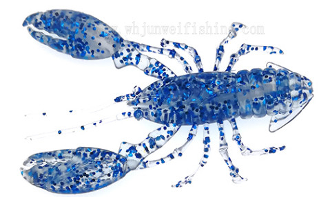 mejor venta 9.5cm 12.6g con luminoso muchos colores camarón de pesca suave PVC señuelo proveedor
