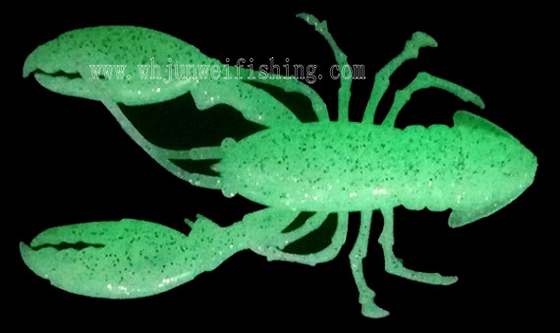 mejor venta 9.5cm 12.6g con luminoso muchos colores camarón de pesca suave PVC señuelo proveedor