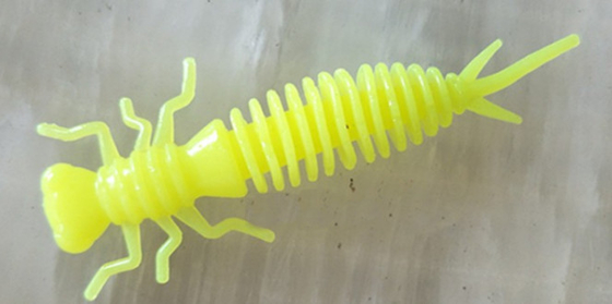PVC blando 3' 3g 4' 4g olor a camarón verde marrón negro amarillo rosa señuelo de pesca para lubina cebo de pesca proveedor