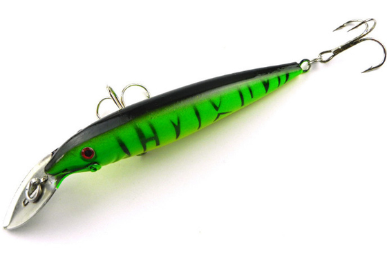 14cm 16.2g acción de lengua metálica buceo multi colores señuelo de pesca de plástico duro proveedor